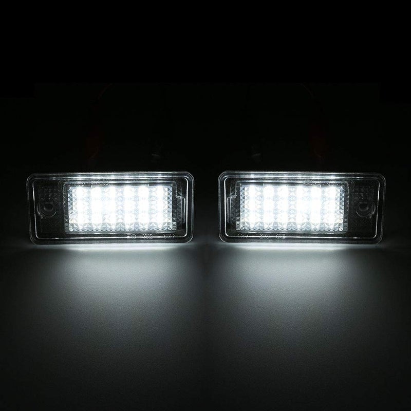 Gempro أضواء لوحة الترخيص LED من جيمبرو لسيارات أودي A3 S3 A4 S4 A6 S6 A8 S8 Q7 RS4، أضواء لوحة الأرقام، 6000K أبيض زينون، عبوتين - Image 2